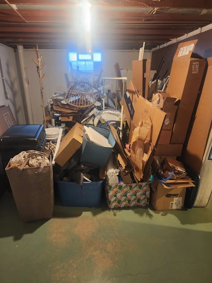 Roll-off dumpster container at job site for Roll Off Dumpster Rental in Blackstone